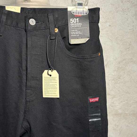 Levi's Premium 501® Original Cropped Women's Jeans | Black Sprout | 26 x 28 - Picture 3 of 7